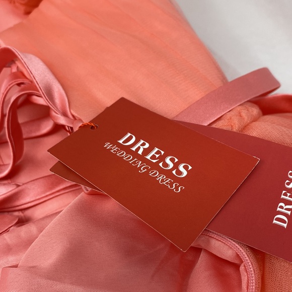 Tsbridal Coral Tulle Homecoming/Prom Dress size 8 NWT - Picture 4 of 8